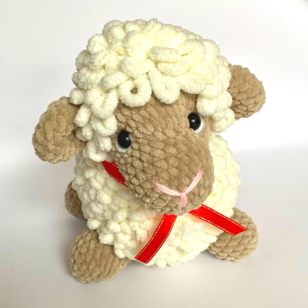 Wzór na owieczkę/baranka 9 - wzór na owieczkę,owieczka,wielkanoc,baranek wielkanocny,puchata owieczka,przytulanka,maskotka,ozdoba świąteczna,dekoracja wielkanocna,wzór na baranka