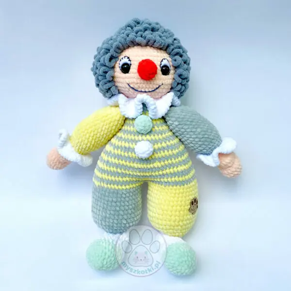 Yellow-grey Clown Plush Toy 1 - Yellow-grey Clown Plush Toy,clown,plush toy,clown toy