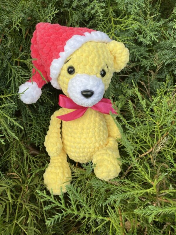Yellow bear 2 - yellow teddy bear,crochet teddy bear,crochet teddy bear,cuddly teddy bear for kids,gift idea,under the Christmas tree,christmas,teddy bears,children's room,holiday decorations