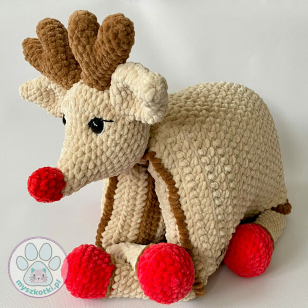 Reindeer pillow 4 - reindeer cushion,crochet reindeer,crochet toy,decorative cushion,holiday decoration,under the Christmas tree,gift idea,deer,children's room,mouse toys