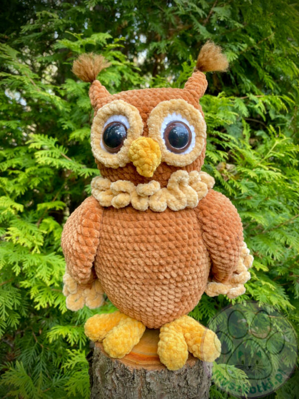 Large owl - crochet pattern 1 - crochet pattern, large owl, crochet owl, cuddly owl, forest bird