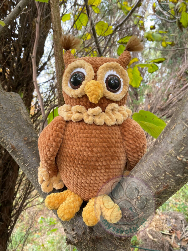 Large owl 30 cm 7 - large owl,cuddly baby,forest bird,crochet owl,cuddly owl