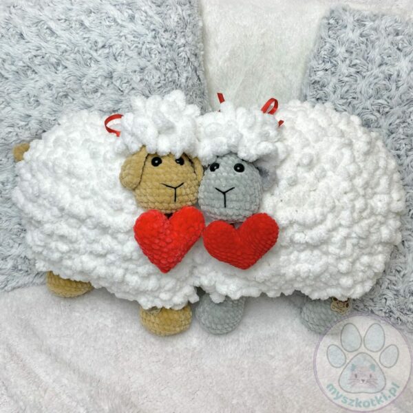 Poduszka owieczka 2 - poduszka owieczka, przytulanka, ozdoba pokoju dziewczynki, dekoracja świąteczna