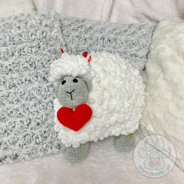 Poduszka owieczka 3 - poduszka owieczka, przytulanka, ozdoba pokoju dziewczynki, dekoracja świąteczna