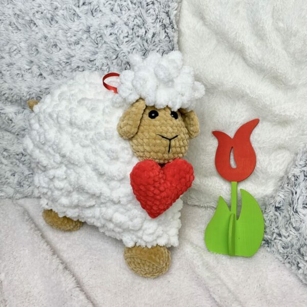 Poduszka owieczka 1 - poduszka owieczka, przytulanka, ozdoba pokoju dziewczynki, dekoracja świąteczna