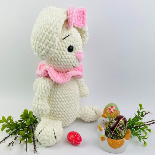 Króliczek w 2 wersjach 1 - króliczek, królik na szydełku, przytulanka handmade, ozdoba wielkanocna, prezent dla dziecka, wielkanoc 2022, wielkanoc, maskotka króliczek, dekoracja pokoju
