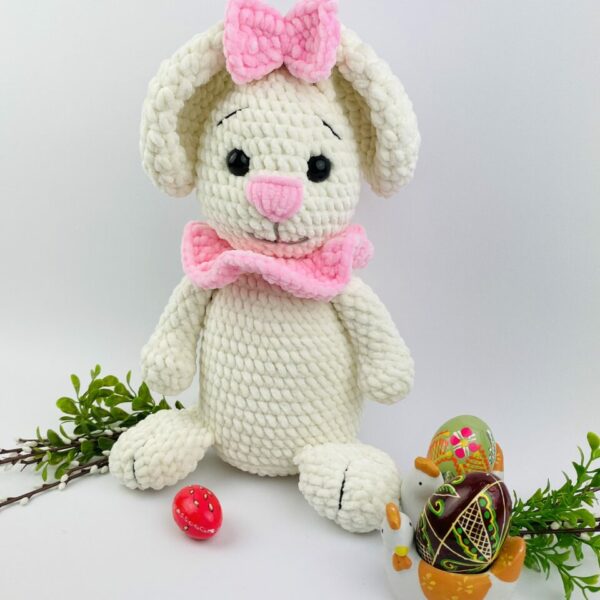 Bunny in 2 versions 3 - bunny, crochet bunny, handmade cuddly bunny, easter decoration, gift for baby, easter 2022, easter, bunny mascot, room decoration
