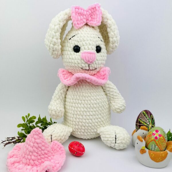 Bunny in 2 versions 4 - bunny, crochet bunny, handmade cuddly bunny, easter decoration, gift for baby, easter 2022, easter, bunny mascot, room decoration