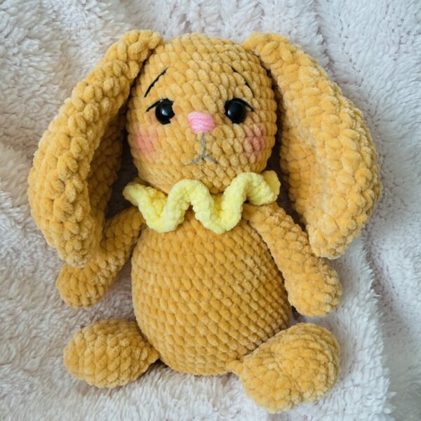 Bunny 23 cm 5 - bunny,crochet bunny,handmade,mascot,gift for her,gift for baby,easter,easter bunny,polish handicraft,baby day