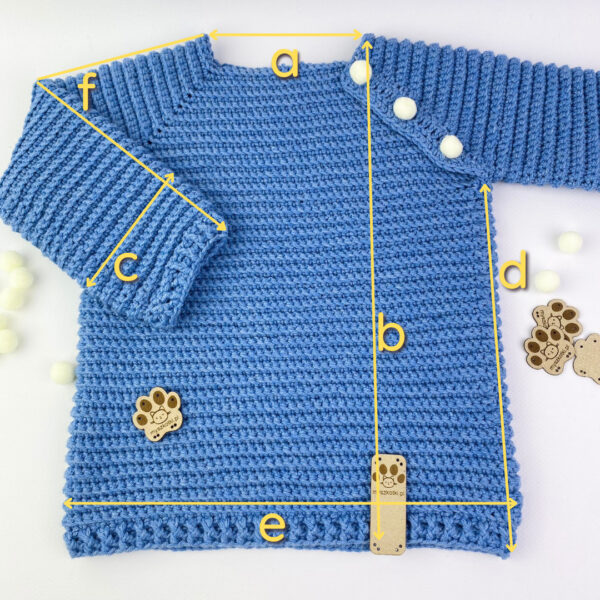 Blue sweater 6mths 1 - blue sweater,baby sweater,crochet sweater,toddler sweater,cotton sweater,6 month sweater,children's clothing,button sweater,handmade clothing
