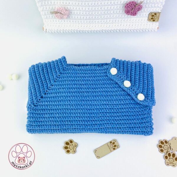 Blue sweater 6mths 2 - blue sweater,baby sweater,crochet sweater,toddler sweater,cotton sweater,6 month sweater,children's clothing,button sweater,handmade clothing