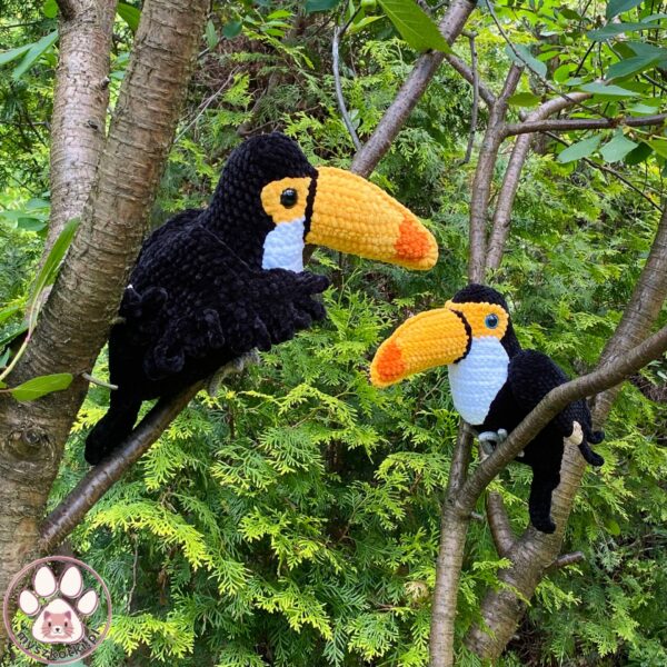 Tukan - wzór szydełkowy 9 - tukan, wzór szydełkowy, ptak egzotyczny, toucan pattern, toucan crochet pattern, tucanos, tucano en crochet, myszkotki, maskotka, przytulanka