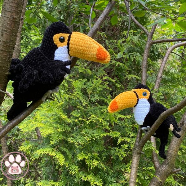 Tukan - wzór szydełkowy 8 - tukan, wzór szydełkowy, ptak egzotyczny, toucan pattern, toucan crochet pattern, tucanos, tucano en crochet, myszkotki, maskotka, przytulanka