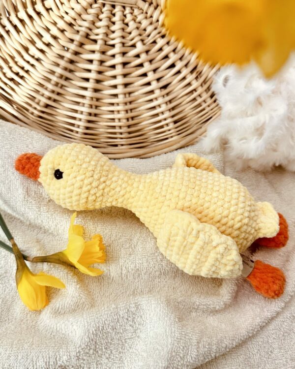 Duck with rattle 1 - duck with rattle,rattle,duck,baby shower,baby gift,baby shower,baby outing,baby layette,baby,handicrafts,mickey,amigurumi,crochet mascot