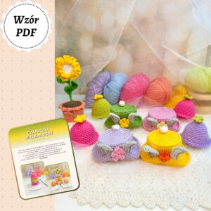 Wzór na czapeczki wielkanocne na jajka